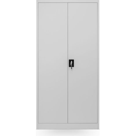 Armoire métallique avec étagères DAWID, 900 x 1850 x 450 mm, gris