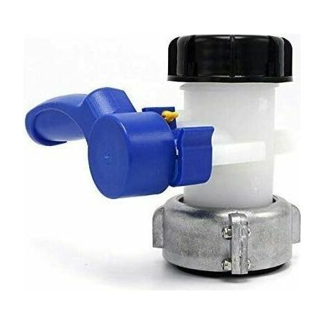 Vanne papillon DN50 Réservoir d'eau IBC avec écrou flottant en plastique 62mm remplacement S60x6 pour réservoir réservoir 1000 litres IBC (plastique 62mm) (1/4)