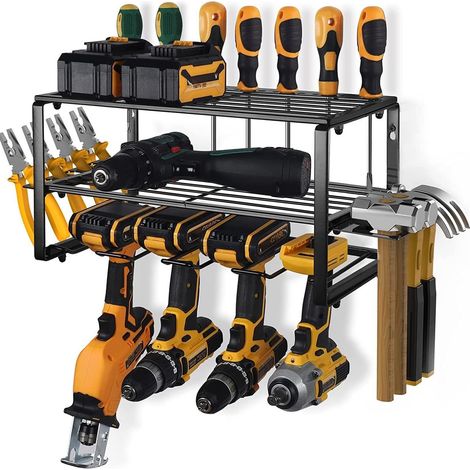 Organisateur d'outils Assemblé Mural, porte-outil Mural d'outil Métallique d'outils de Roulement pour Tournevis, clé, Support de Marteau, outil à main pour atelier, hangar, gara (1/5)