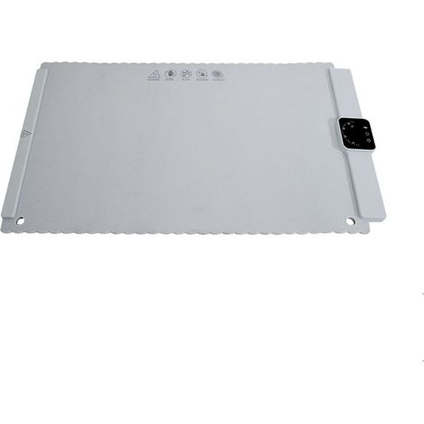Tapis chauffant portable en silicone, plaque chauffante enroulable pour aliments, 5 niveaux de chaleur (blanc) (1/5)