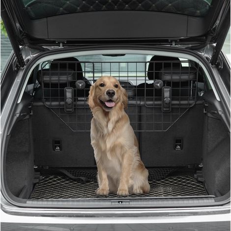 Grille de séparation pour chien de coffre réglable 90 à 120 cm en métal noir HAVRYA (1/5)