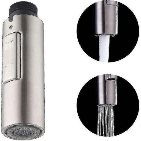 Buse de rechange pour robinet de cuisine, pommeau de douche, tête amovible universelle, G1/2, acier inoxydable brossé SUS304, PF5 (1/4)
