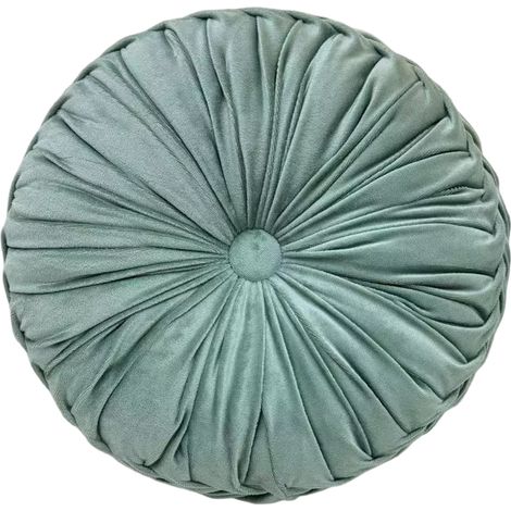 Coussin rond en velours uni, coussin citrouille, coussin rond pour salon, coussin rond pour canapé (1/5)