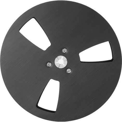 Bobine de ruban vide 1/4 7 pouces, 3 trous, en alliage d'aluminium, ouverture universelle, pièce de machine, bobine réceptrice noire (1/5)