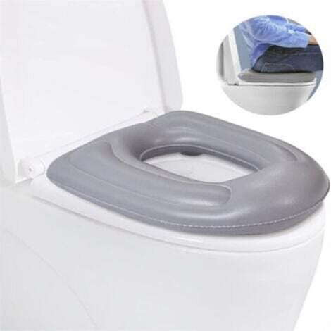 Coussin de siège de toilette gonflable, coussin surélevé en forme de beignet, siège de toilette réglable en hauteur, soulagement de la douleur du coccyx