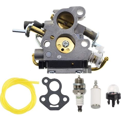Carburateur avec bougie d'allumage pour Husqvarna 135 140 435 435E 440 440E Jonsered CS2240 CS2240S CS410 Tronçonneuse remplace C1T-EL41, C1T-EL41A, 506450501 (1/4)