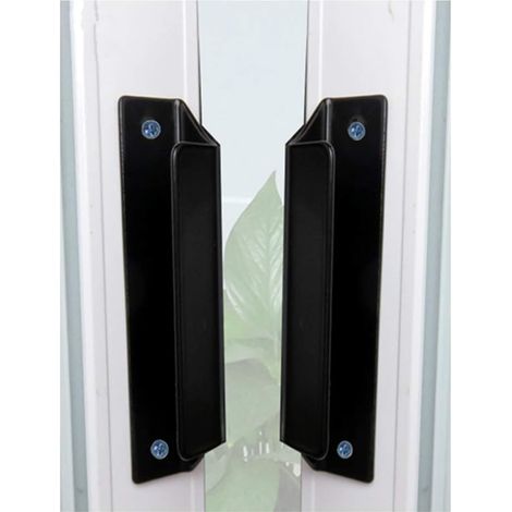 Lot de 2 poignées de porte de grange en aluminium, 90 x 20 mm, idéales pour les fenêtres, les portes coulissantes et les portes d'armoires.