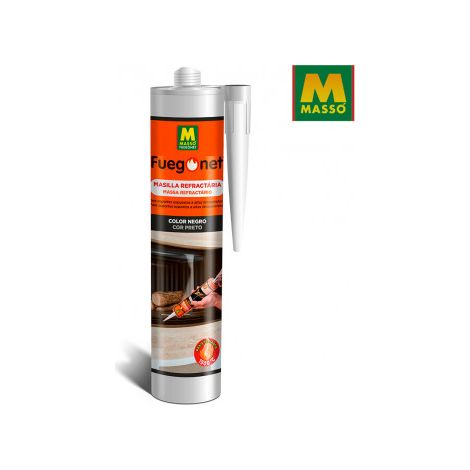 Masilla refractaria negra 300ml Fuegonet Massó