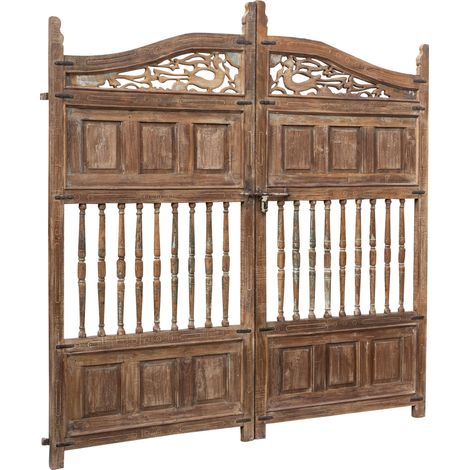 Solid wood and iron gate, for indoor and outdoor use (1/5)