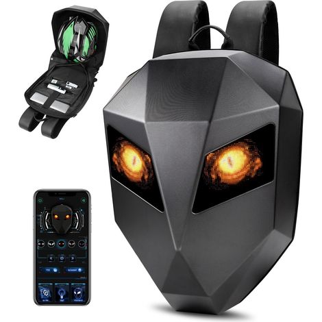 Mochila impermeable para moto, mochila LED para moto para hombre – mochila para casco de gran capacidad – conectividad Bluetooth