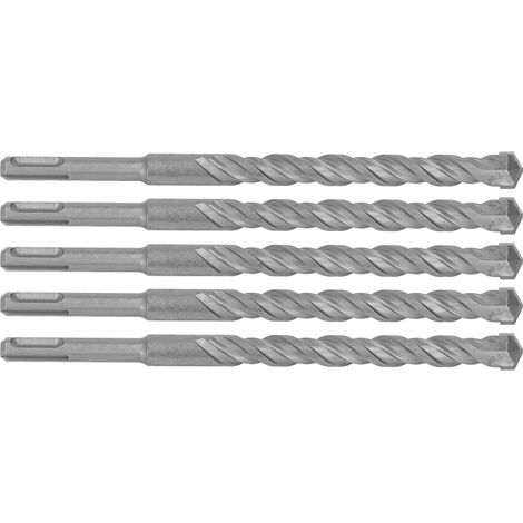 Foret SDS Plus 5 pièces béton et brique, pointe carbure, foret rotatif 2 goujures hélicoïdal, 210mm x 16mm, pour marteau perforateur (1/5)