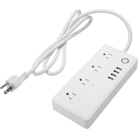 Prises Multiples WiFi avec Protection Surtension, 4 Ports USB, Contrôle Vocal, 100-240V, Prise Intelligente USA (1/5)