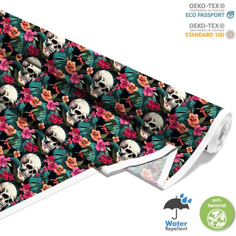 TESSUTI DECORATIVI PER ESTERNI OXFORD - Motivo Teschio I DX4209 (1/5)