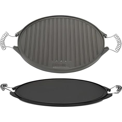 Grille en fer fondu LISSE/COURBE coloris noir - Ø 65 cm