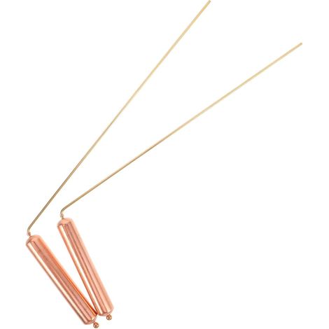 2 Pièces Baguette de Sourcier pour Localisation d'or Outil de Divination Portable en Cuivre Or Légère et Précise et Détection d'eau, pour Amateurs et Professionnels (1/5)