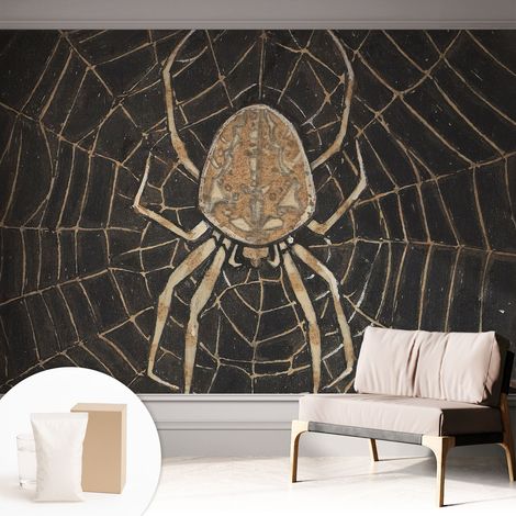 Papier peint intissé à motifs décoratifs pour salon chambre et bureau Décoration murale élégante avec colle Toile d'araignée 312x219 cm (1/5)