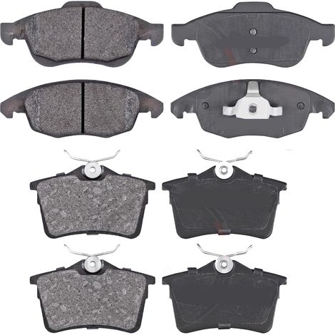 KIT PASTIGLIE FRENO ANTERIORI E POSTERIORI compatibile con Alfa Romeo 147 / PASTIGLIE FRENANTI AUTO OEM FDB1134  FDB1052  FDB1299,FDB1349 / SOSTITUZIONE DIRETTA / BASSA POLVERE / SILENZIOSO