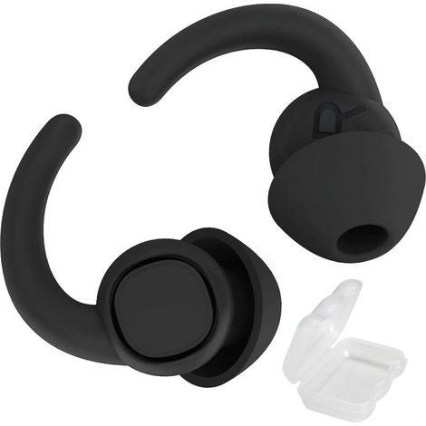 Bouchons d’Oreilles pour Dormir Anti-bruit de 36 dB, Ear Plugs en Silicone Réutilisable et Lavable, Matériau doux pour la peau, Confortable à Porter, pour Protection Auditive (1/5)