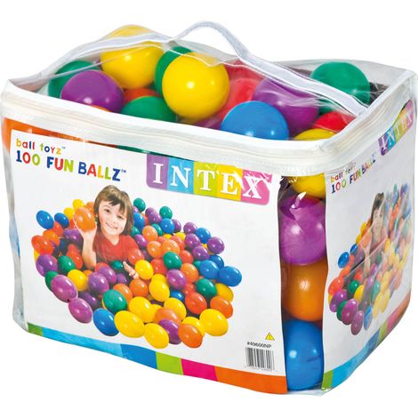 INTEX 49600 Palline Colorate Gioco Bambini Piscina Pallina Plastica 100 PZ ø 8Cm