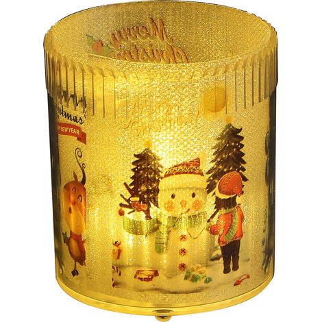 Tasse Lumineuse LED Décoration de Noël Bonhomme de Neige avec Pile Inclue Ambiance Chaleureuse Design Festif Intérieur (1/5)