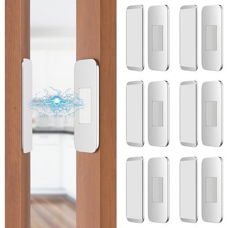 Set di 6 magneti ultra sottili per ante di armadi - Magneti adesivi per ante di mobili, chiusure potenti, chiusure magnetiche, magneti autoadesivi per ante di cassetti (1/5)