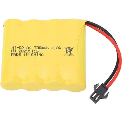 Batterie lithium rechargeable 4,8 V 700 mAh avec prise SM 2P pour pelle mécanique RC légère et camion RC 1/18 (1/4)