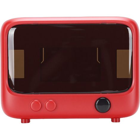 Coffret cache-routeur WiFi design fixation murale organisateur câbles support aération rouge (1/5)