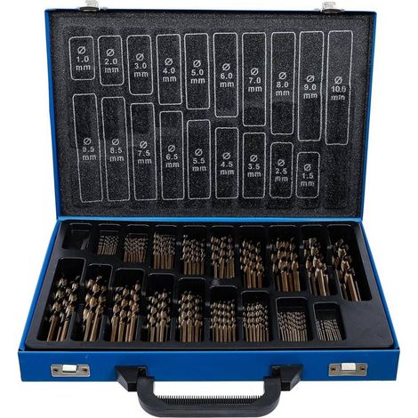 Jeu de Forets HSS Cobalt 5% 170 pcs 1-10 mm - Haute Précision et Durabilité - Acier, Pro - D-Work