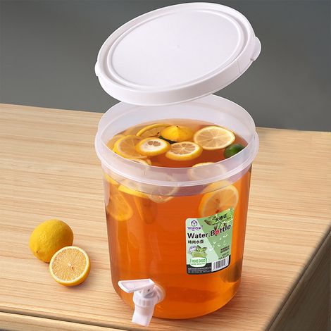 Distributeur De Boissons - Avec Robinet Et Couvercle - Réservoir Transparent Étanche Pour Jus Et Boissons Fraîches - Pour Réfrigérateur Ou Fête - 3,5 L (1/5)