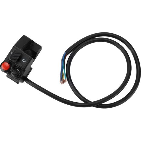 Commutateur de guidon gauche 22 mm pour moto (7/8 pouce) avec bouton-poussoir 3 en 1 pour clignotants d'angle, feux de croisement et de route (1/5)