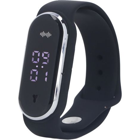 Bracelet Anti Moustiques USB Rechargeable - Répulsif Ultrasonique Portable pour Extérieur - Noir (1/5)