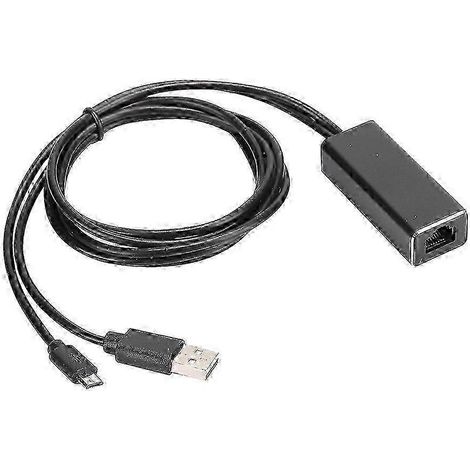 Adaptateur Ethernet Chromecast Ultra, Micro USB vers RJ45 compatible avec la diffusion en continu sans interruption, édition 0619 (1/5)