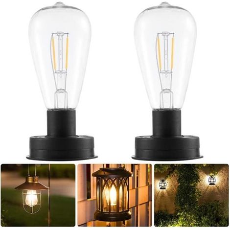 Ampoule Solaire - Non spécifié - 7 cm - LED Intégrée - 2 Pièces - Utilisation Extérieure (1/4)