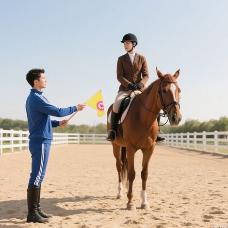 [Drapeaux d'Entraînement] Signal Flags Polyester Lumineux Lot de 2 Jaune pour Équitation et Compétitions (1/4)