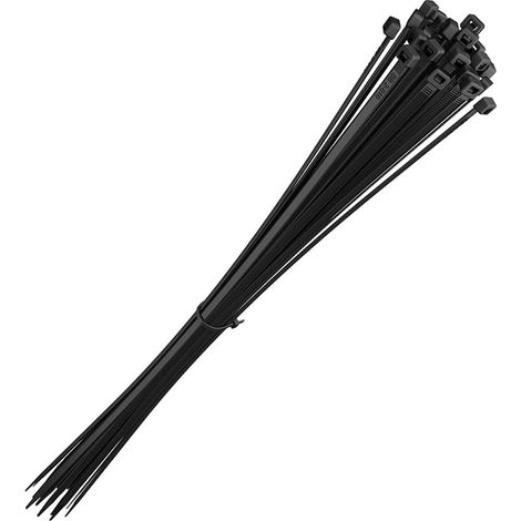 Collier de Serrage Grande Taille 750 mm x 7,6 mm, Attache Câble, Serre Câbles Grand Rilsan Nylon, Colliers Serre-Cable 750mm, Noir (1/5)