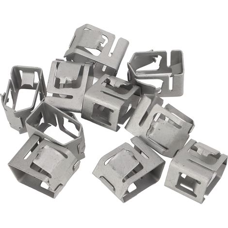 Lot de 10 fixations pour panneaux solaires, ressorts en acier zingué et aluminium, embouts de rail pour installation (1/5)