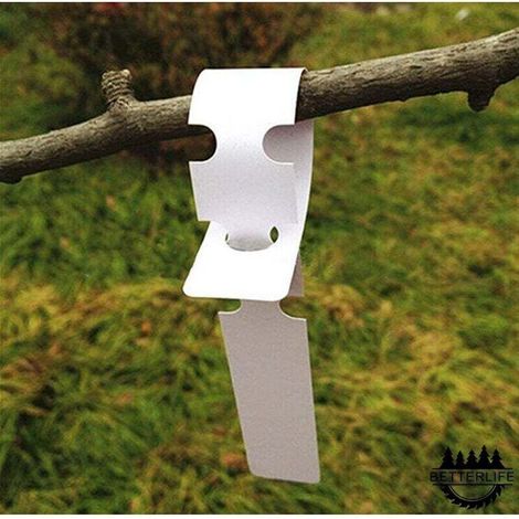 200 Étiquettes en Plastique Blanches pour Plantes et Arbres pour accrocher 2 x 20 cm avec Grande Surface d'écriture Blanc (1/5)