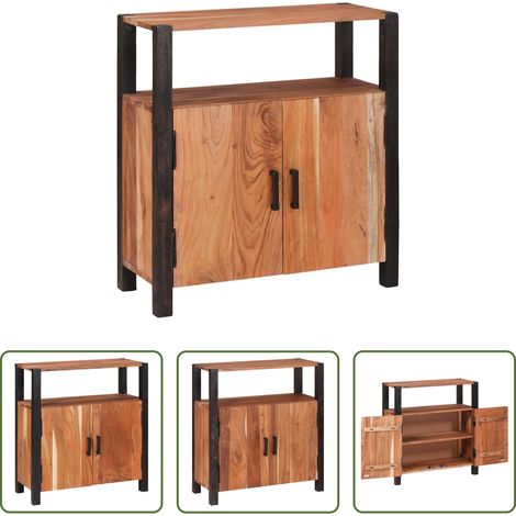Rangement salon - Buffet Marron 70 x 30 x 75 cm Bois d'Acacia Massif (1/5)