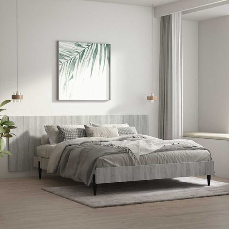vidaXL Tête de lit murale Sonoma gris 240x1,5x80 cm Bois d'ingénierie (1/5)