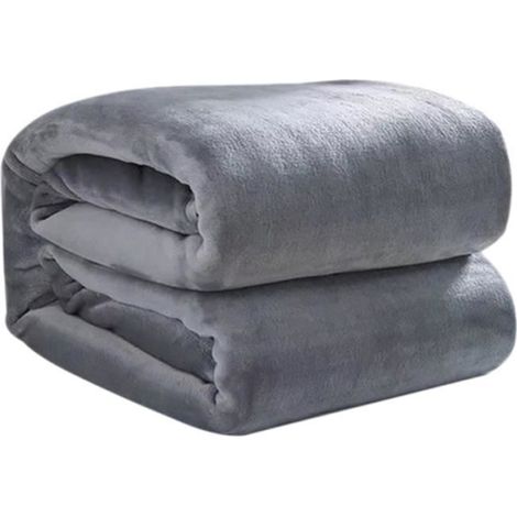 1 pièce Couverture microplush, douceur intense et chaleur douce, jeté canapé lit chambre, 50 x 70 cm, gris foncé, usage intérieur quotidien (1/4)