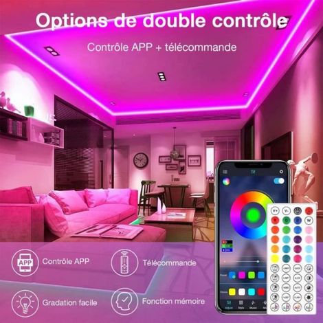 Ruban LED - - 10M - Multicolore - Télécommande IR - Synchronisé avec musique (1/4)