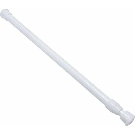 Ausziehbare Gardinenstange 30–50 cm, schlanke Stange Ø 1,3 cm für leichte Gardinen, transparente Vorhänge, Kleiderschrank- oder Türgardinen, einfach zu montierende Duschstange (1/4)