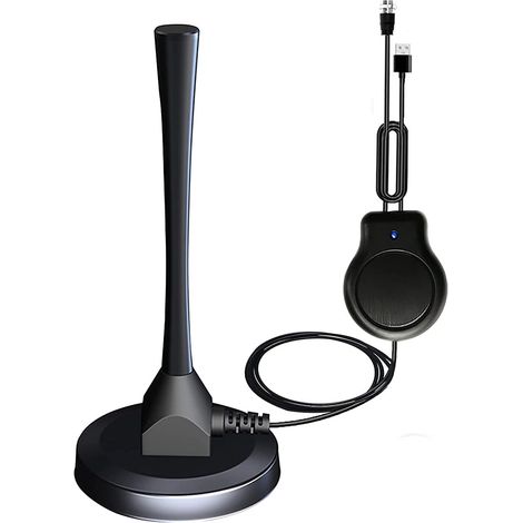 antenne de télévision intérieure DVB-T HD télévision Noire intérieure amplificateur USB Onde de Sol numérique HDTV DTMB antenne d'antenne de télévision de Voiture (1/5)