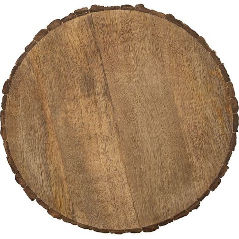 Tablero decorativo de madera de mango con corteza para comida y velas. (1/3)