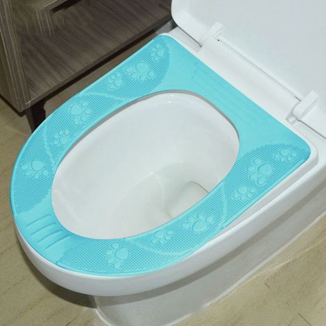 BelleRise - Coussin WC silicone – Antidérapant lavable, doux et écologique – bleu ciel (1/5)