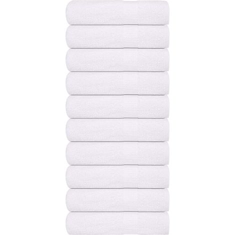 Serviettes FROGN, lot de 10, blanches, 50x100 cm, 360 g/m²
