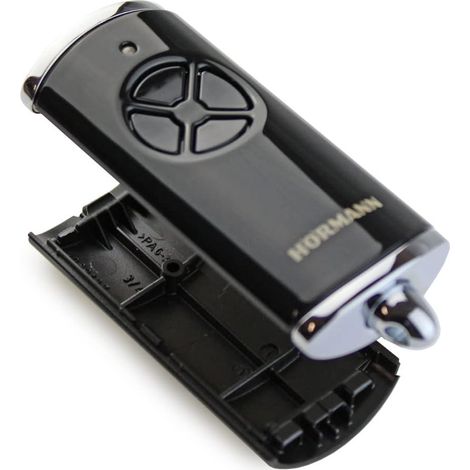 Hörmann Handsender Cover HSE4BS Hochglanz Schwarz Chrom 4510782 Leer Gehäuse (1/3)