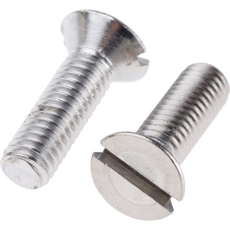 Vis à métaux RS PRO M8 à tête Fraisée fendue en Acier Inoxydable, 20mm ( Prix pour Sachet de 25 )