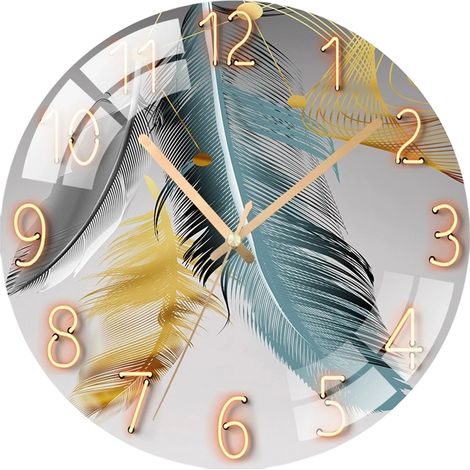 Horloge Murale Moderne pour Domicile - Silencieuse - Mécanisme à Quartz - Décoration pour Salon ou Chambre (1/5)
