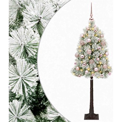 Árbol de Navidad artificial de ramas plegables con bolas 120 cm vidaXL (1/5)